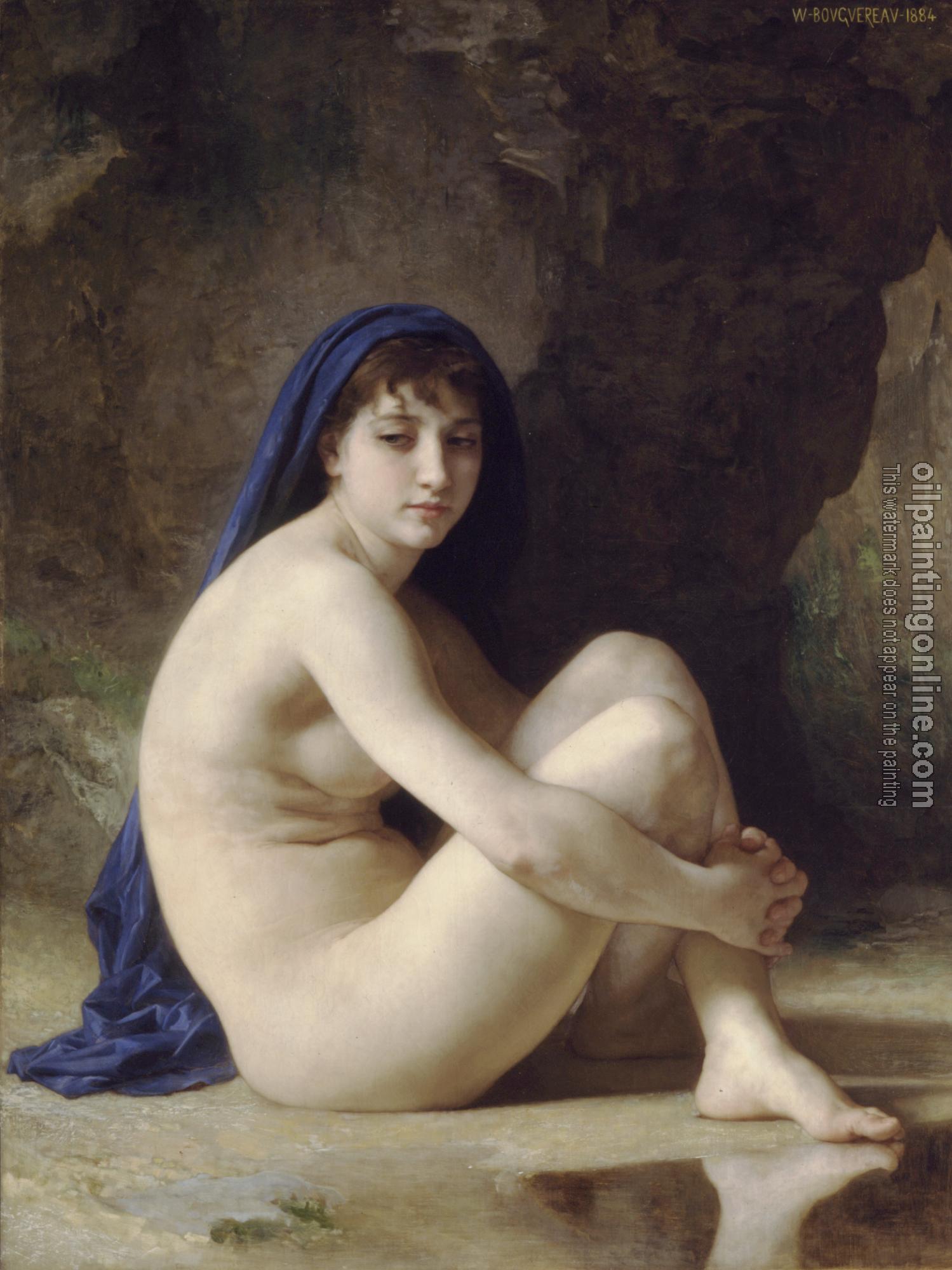 Bouguereau, William-Adolphe - Baigneuse Accroupie